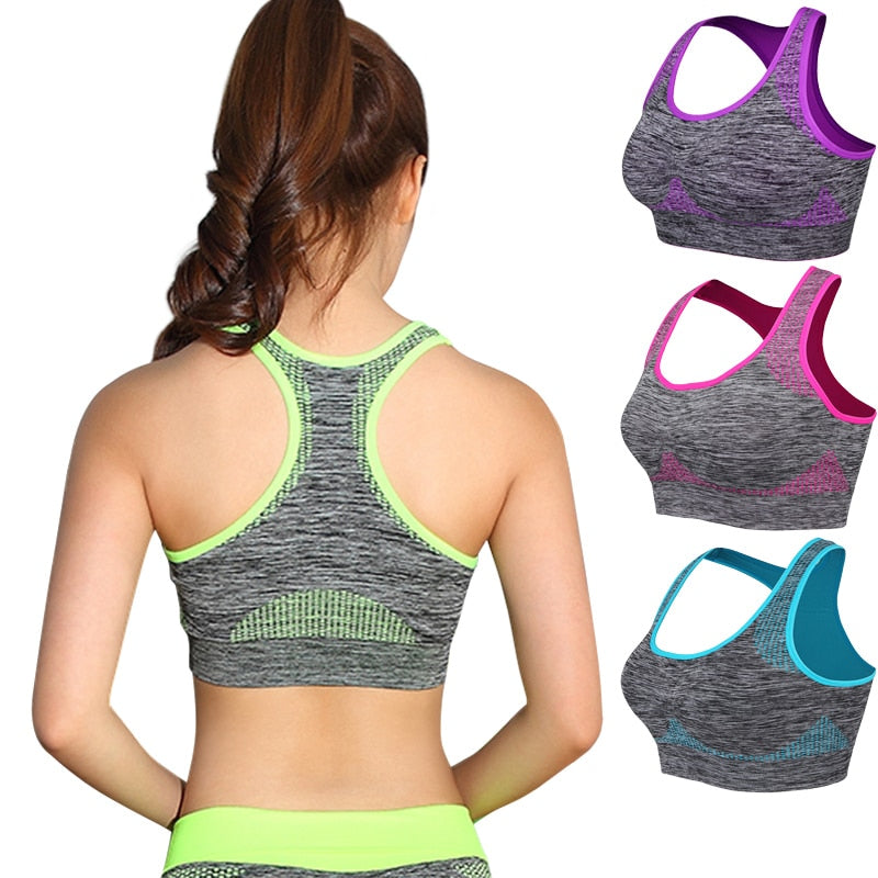 Skin-friendly Shockproof Women's Quick Dry Seamless Push Up Bra For Sports Main image