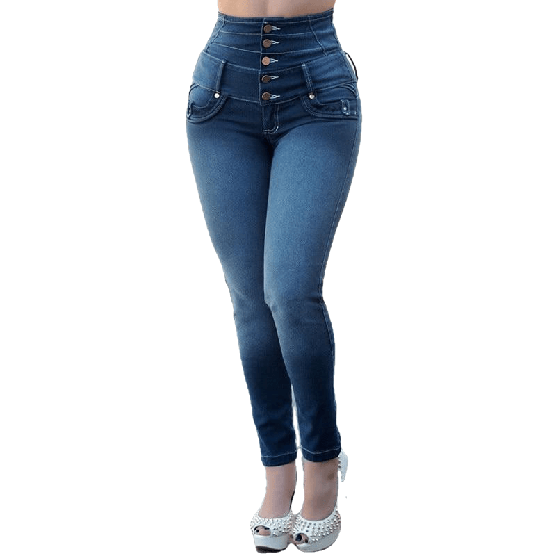 Leisure Stretchy Women's High Waisted Skinny Denim Jeans Secondary image