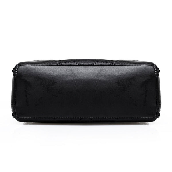 Luxury Trendy Womens' Soft Leather Tote Bag With Top-Handle