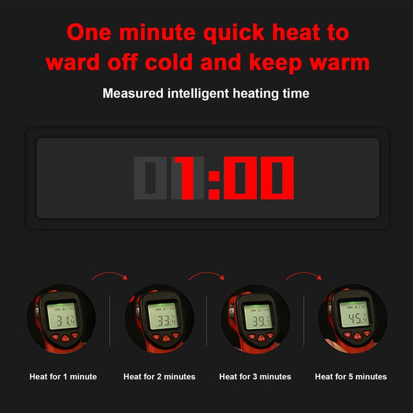Men's Heated Vest with Stand-up Collar Carbon Fiber 4 Heating Zones 3-Level Temperature Control