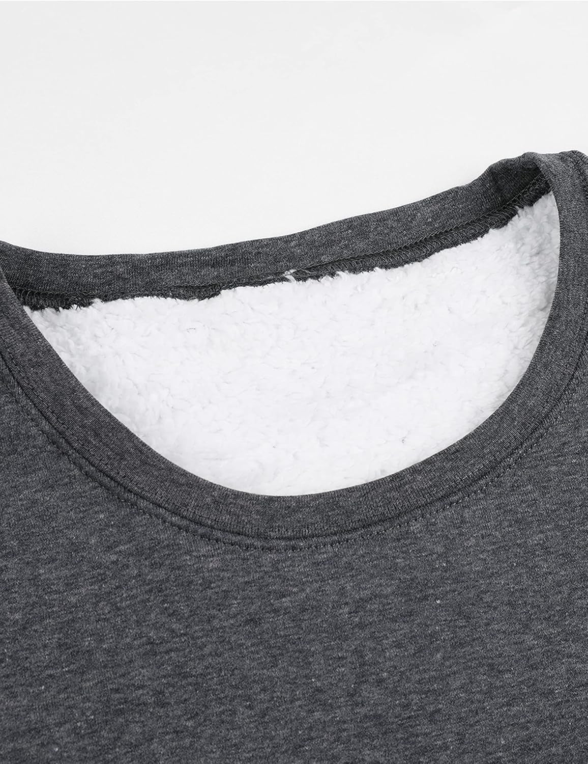 Women's Sherpa-Lined Fleece Sweatshirt - Cozy Crewneck Pullover for Lounge & Sport
