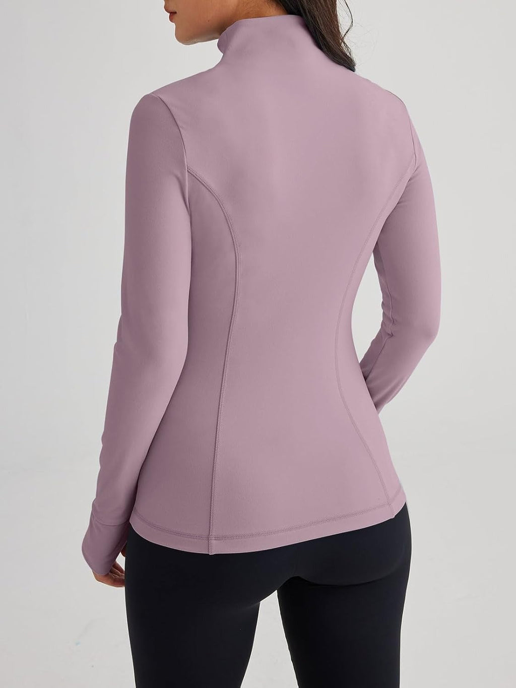 Women’s Full Zip Athletic Jacket – Breathable Lightweight Zip-Up Hoodie with Stand-Up Collar