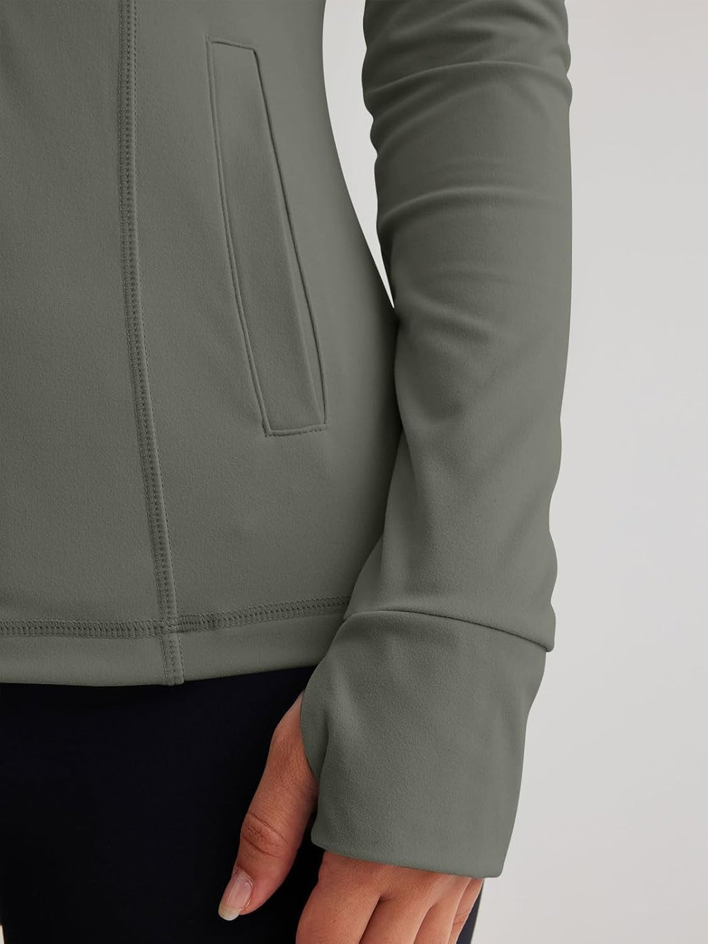 Women’s Full Zip Athletic Jacket – Breathable Lightweight Zip-Up Hoodie with Stand-Up Collar