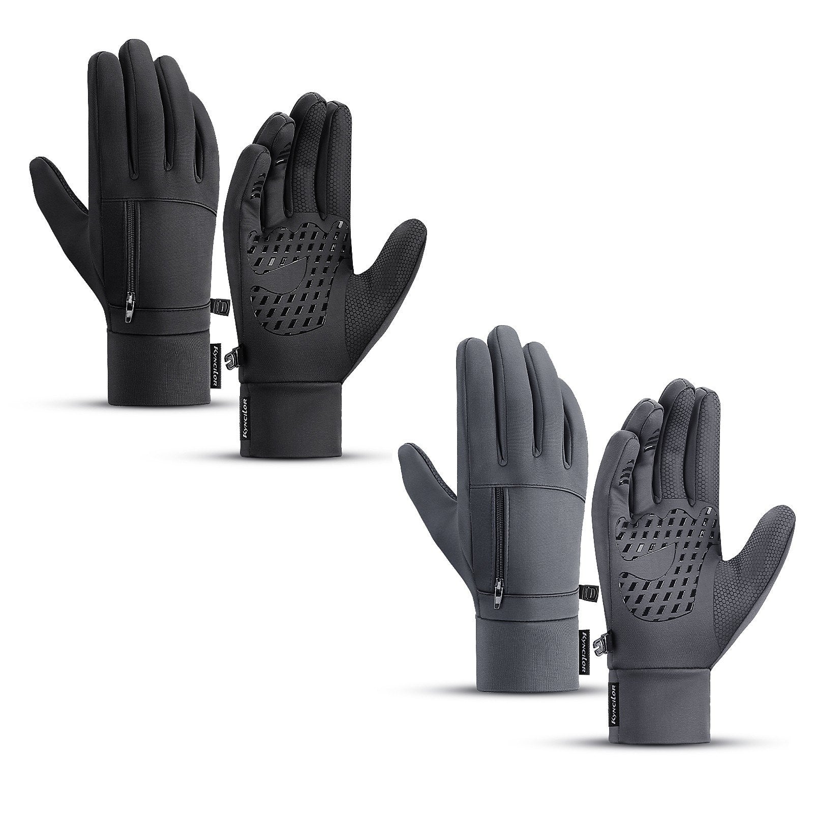 Men's Waterproof Thermal Touchscreen Gloves with Pocket & Anti-Slip Fleece for Winter Sports Main image