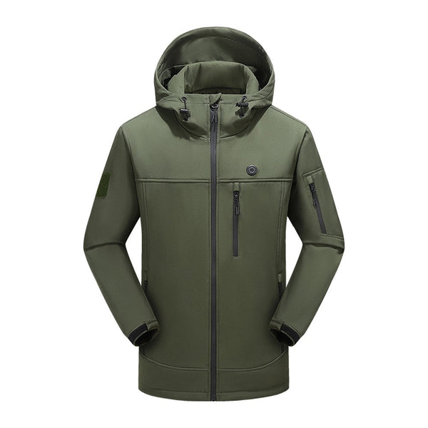 USB Heated Jacket Winter Electric Thermal Coat for Outdoor Fishing & Hiking
