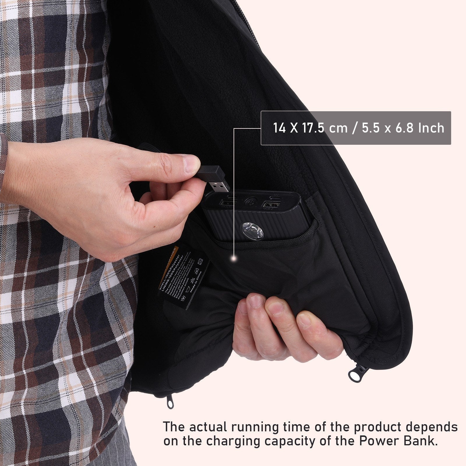 Heated Vest for Men & Women Adjustable Winter Coat Outdoor Travel Sports Heating Clothing