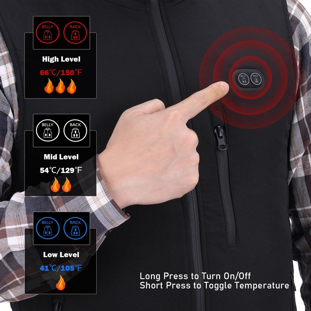 Heated Vest for Men & Women Adjustable Winter Coat Outdoor Travel Sports Heating Clothing