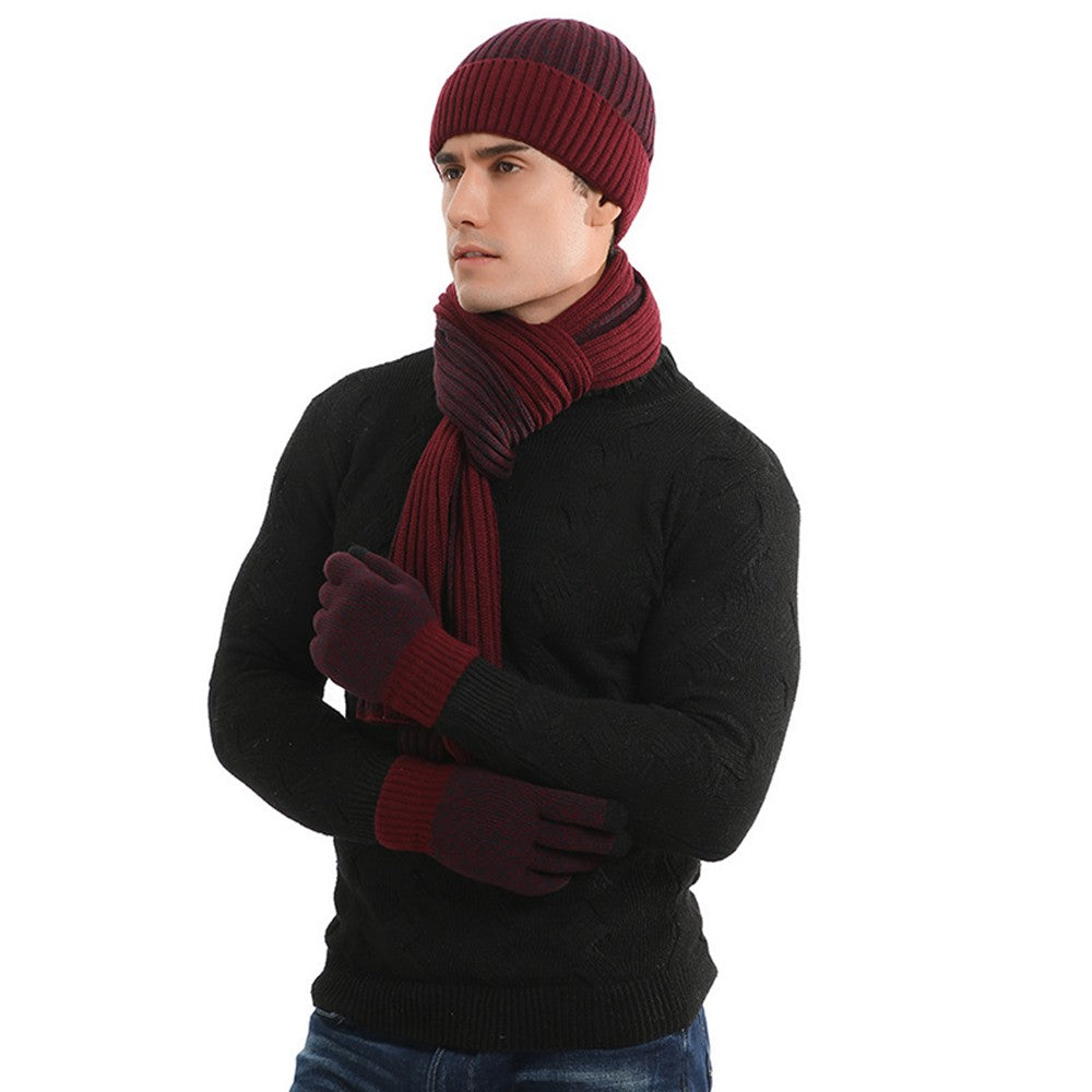Unisex Winter Knit Beanie, Scarf & Touchscreen Gloves Set Main image
