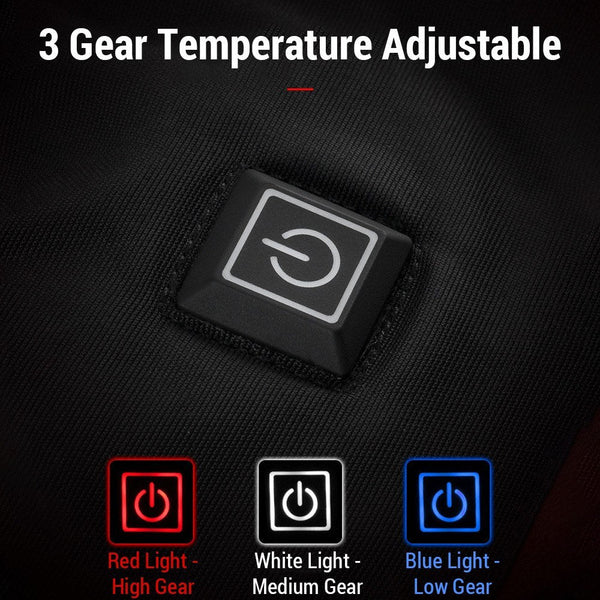 Heated Waterproof Winter Gloves, 3-Temperature Adjustable