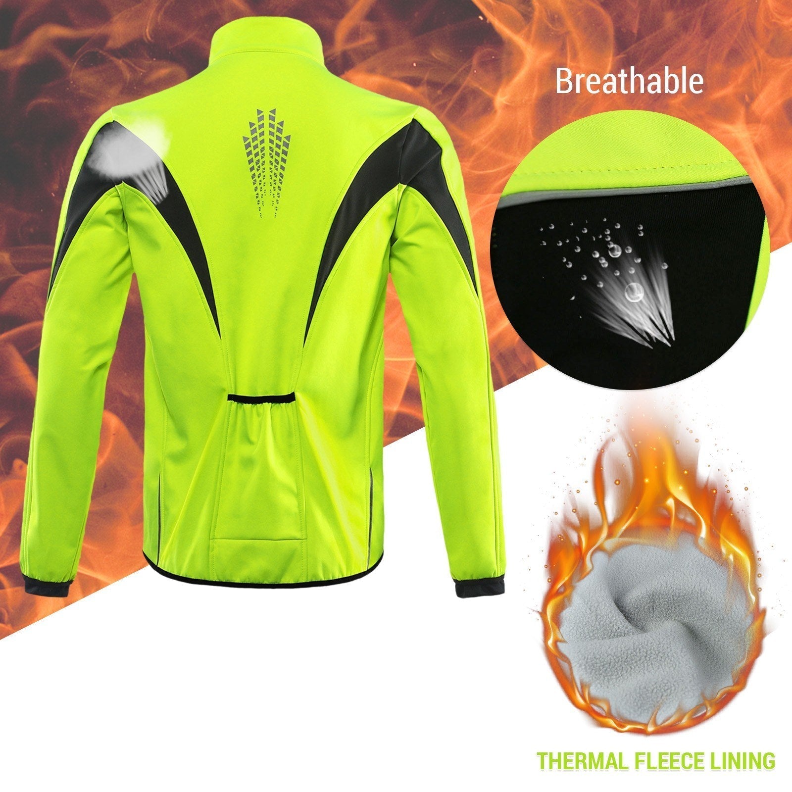 Winter Warm UP Cycling Jacket Breathable Bike Outerwear Windproof Waterproof Cycling Jacket Secondary image