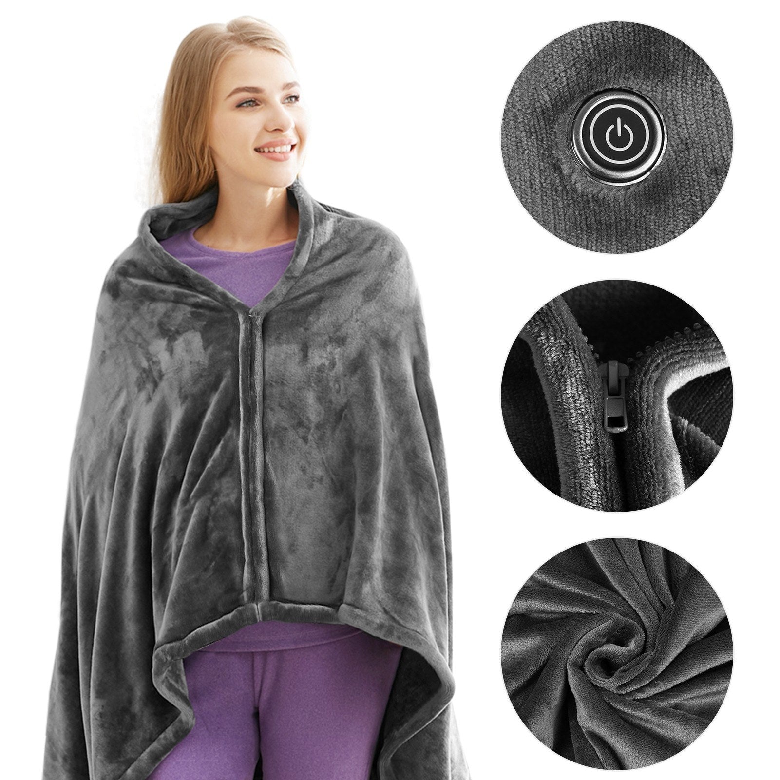 USB Rechargeable Washable Electric Thermal Scarf Blanket