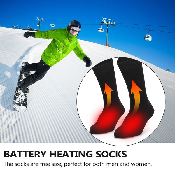 Battery Heated Socks for Outdoor Cold Weather - Ideal for Riding, Camping, Hiking, Motorcycle