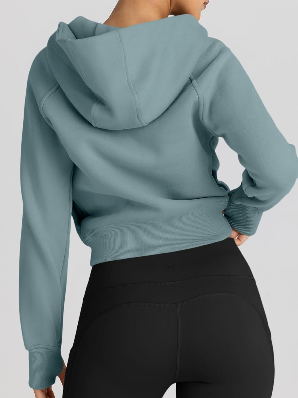 Women’s Full Zip Fleece Hoodie – Cozy Winter Jacket with Drop Shoulder Collar, Soft & Breathable Sweatshirt for Fall & Winter