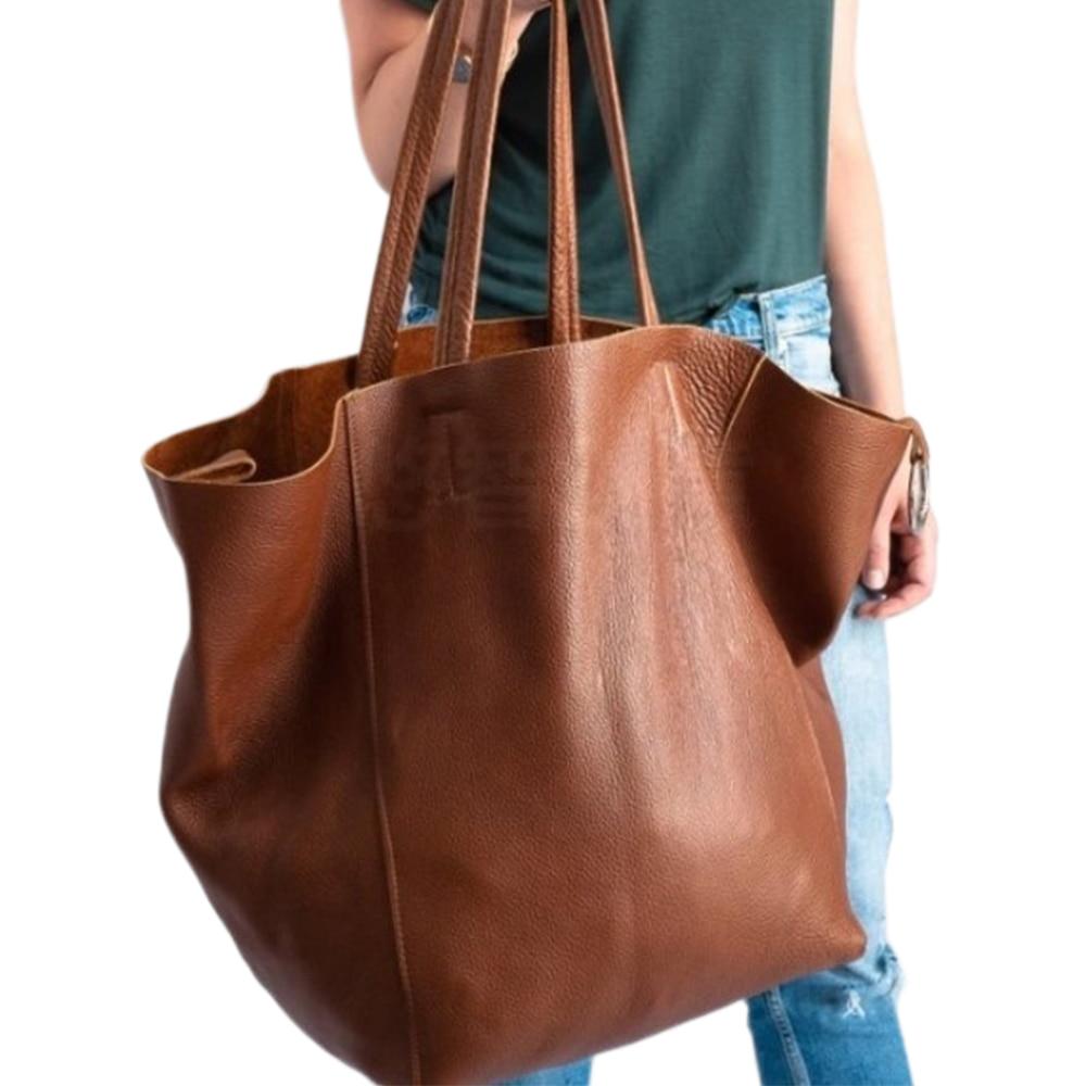 Casual Luxury Women's Over Large Soft Leather Tote Bags Main image