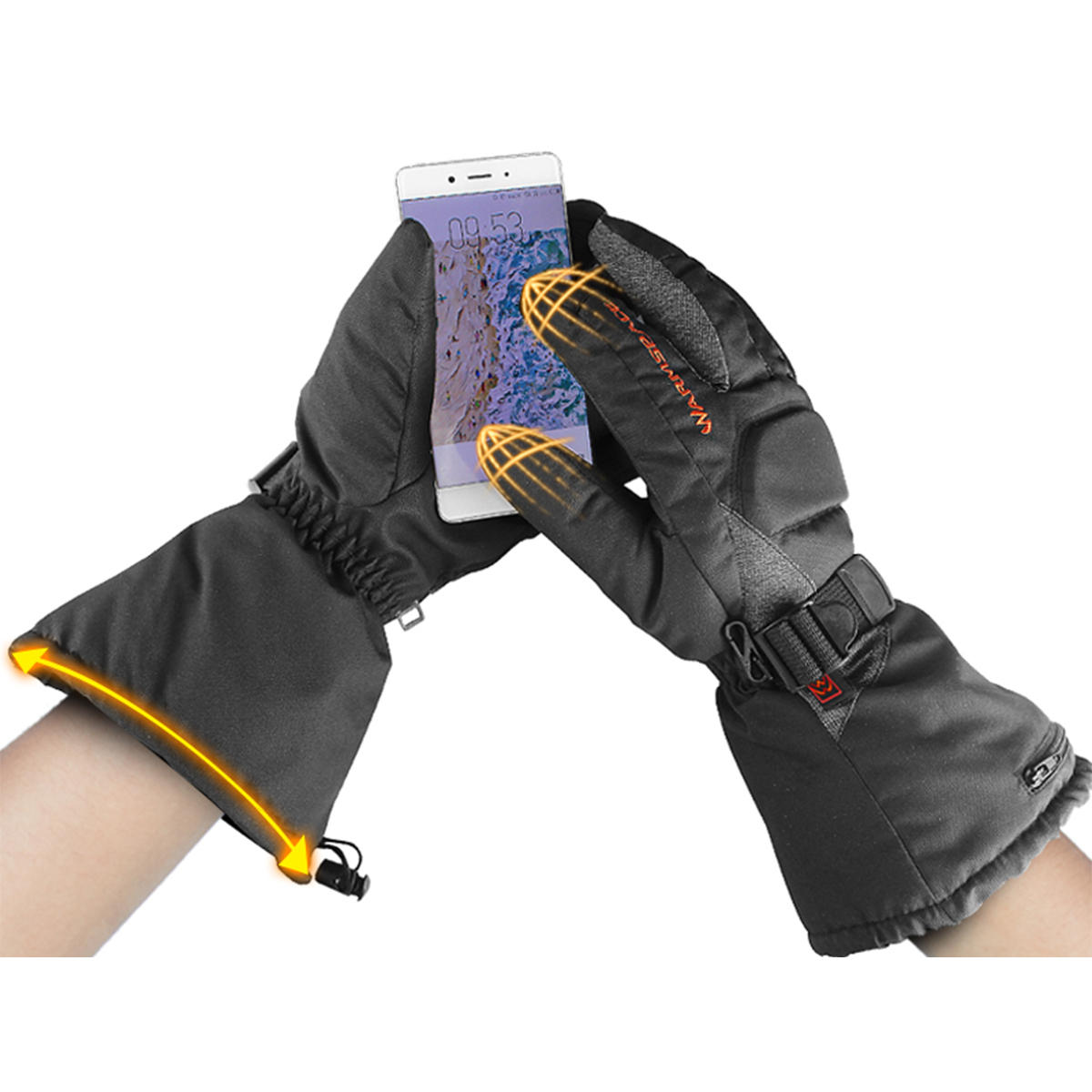 Heated Motorcycle Gloves, 3-Temp Settings for Outdoor Climbing Secondary image