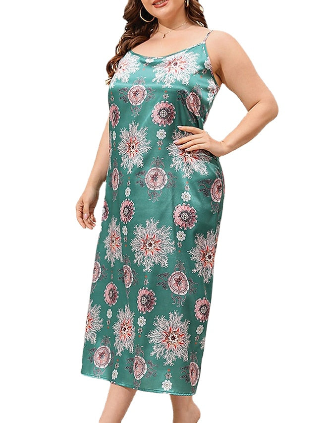 Women's Summer Dress Slip Dress Midi Dress Sexy Casual Print Graphic Strap Party Home