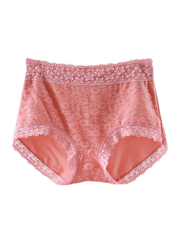 Women's High Waist Lace Full Coverage Panties