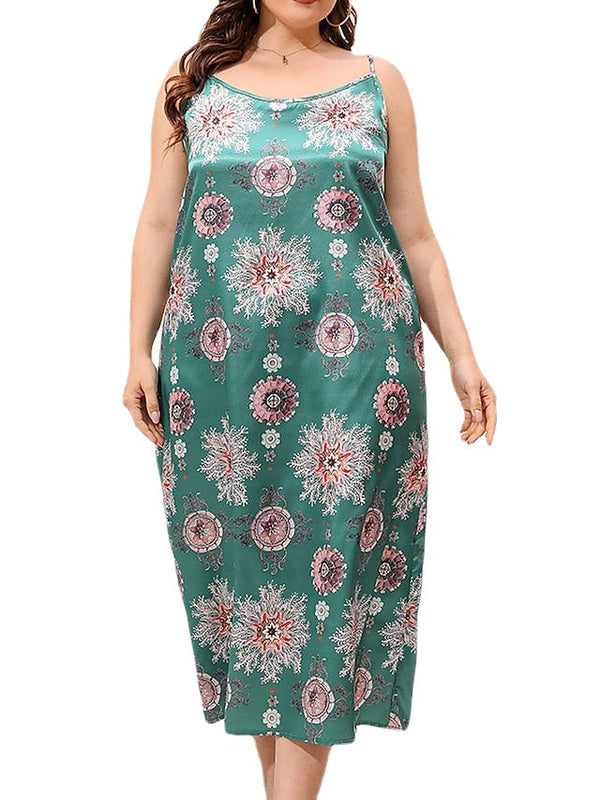 Women's Summer Dress Slip Dress Midi Dress Sexy Casual Print Graphic Strap Party Home