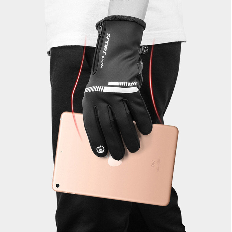 Touch Screen Gloves Skidproof Windproof Waterproof Full Finger Winter Bike Gloves Outdoor Cycling Motorcycle Gloves