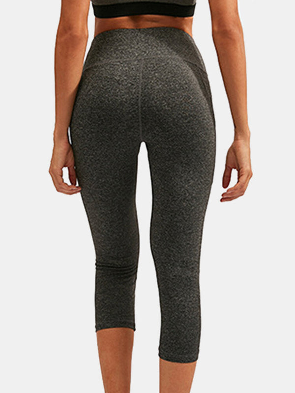 Women Solid Color Moisture Wicking Sport Yoga High Waist Pants