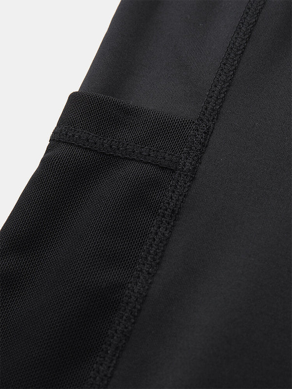 Women Solid Color Mesh Patchwork Hip Lift Sport Yoga Leggings