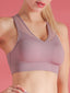 Women Sports Underwear Mesh Patchwork Gather Brathable Shockproof Yoga Bra
