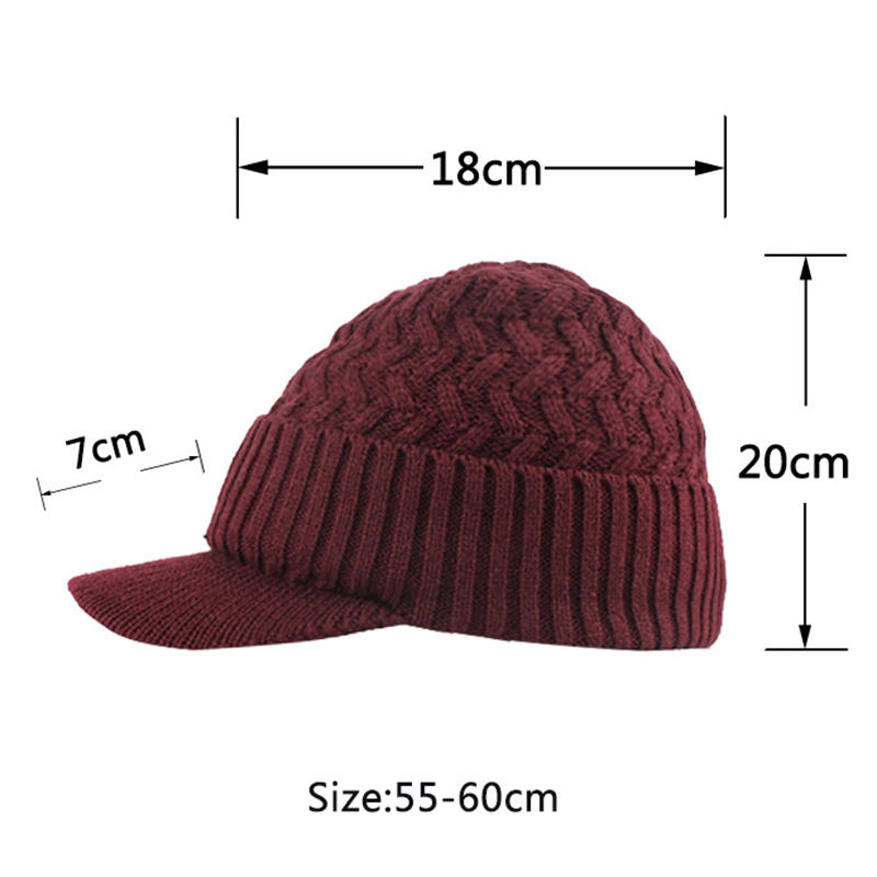 Outdoor Plus Velvet Knit Hat Scarf Set Spot Outdoor Winter Warm Ski Turtleneck Beanie Cap Earmuffs Secondary image