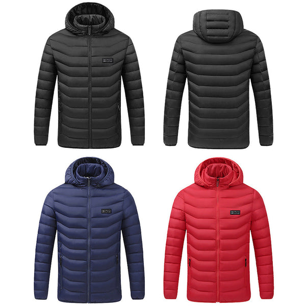 Unisex USB Heated Vest with 11 Zones, Dual-Control, Winter Warm Jacket for Skiing