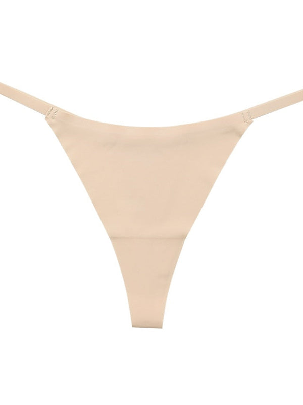Women's Sexy Panties G-strings & Thongs Panties 3Pcs Underwear Simple Sexy Comfort Hole Pure Color Nylon Low Waist