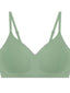 Women's Wireless Bras Padded Bras Sports Bras Fixed Straps 34 Cup V Neck Breathable Running Push Up Pure Color Pull-On Closure