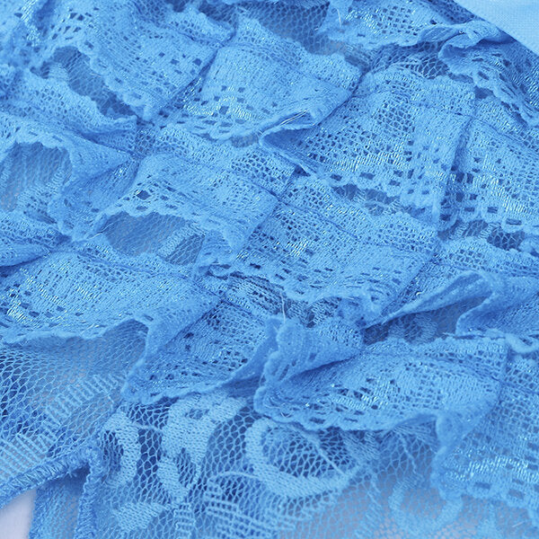 Plus Size Sexy Crotchless Lace Ruffle Back Low Waist Panties for Women