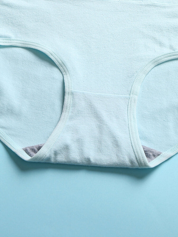 Women's High Waist Stripe Cotton Panties with Wide Waistband