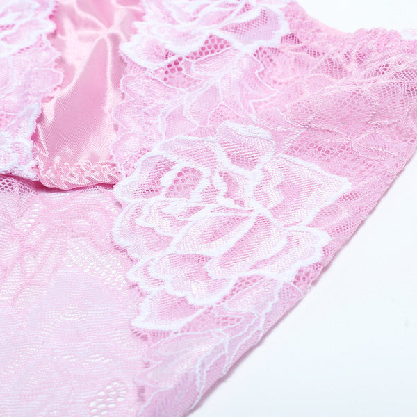 Plus Size Luxury Lace Floral Breathable Briefs