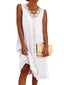 Women's Sleeveless Lace V Neck Vacation Loose Fit Dress