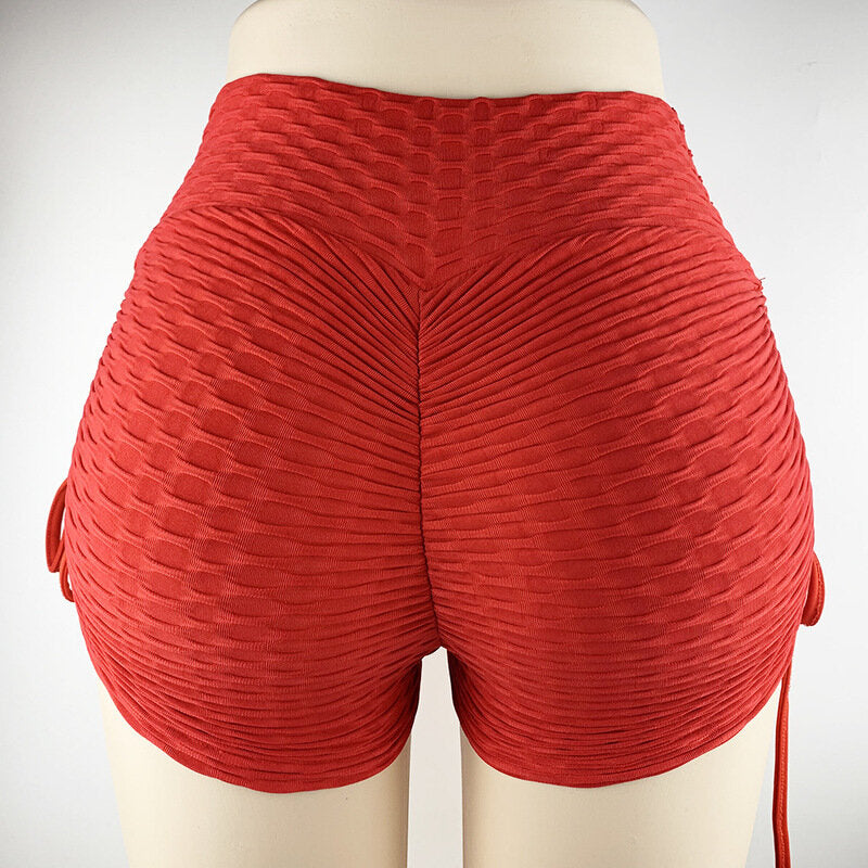 Women's High Waist Yoga Shorts Tummy Control Butt Lift High Elasticity Slim Sports Shorts Gym Workout Running Sports Activewear