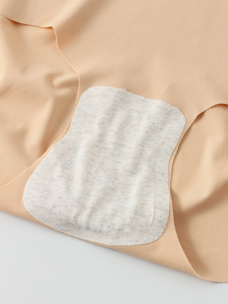 Women's Seamless Soft Mid Waist Panties - Comfy Elastic Solid Color