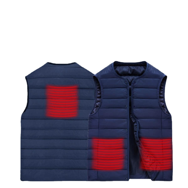 USB Heated Sleeveless Vest - Electric Battery Winter Jacket for Outdoor Warmth