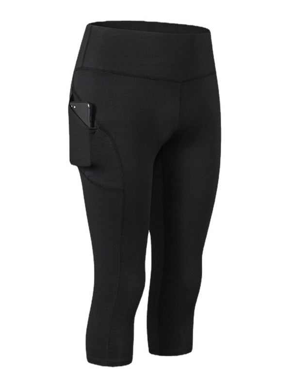 Women Solid Color Moisture Wicking Sport Yoga High Waist Pants