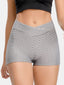 Women Solid Color V-Waist Elastic Sports Yoga Shorts