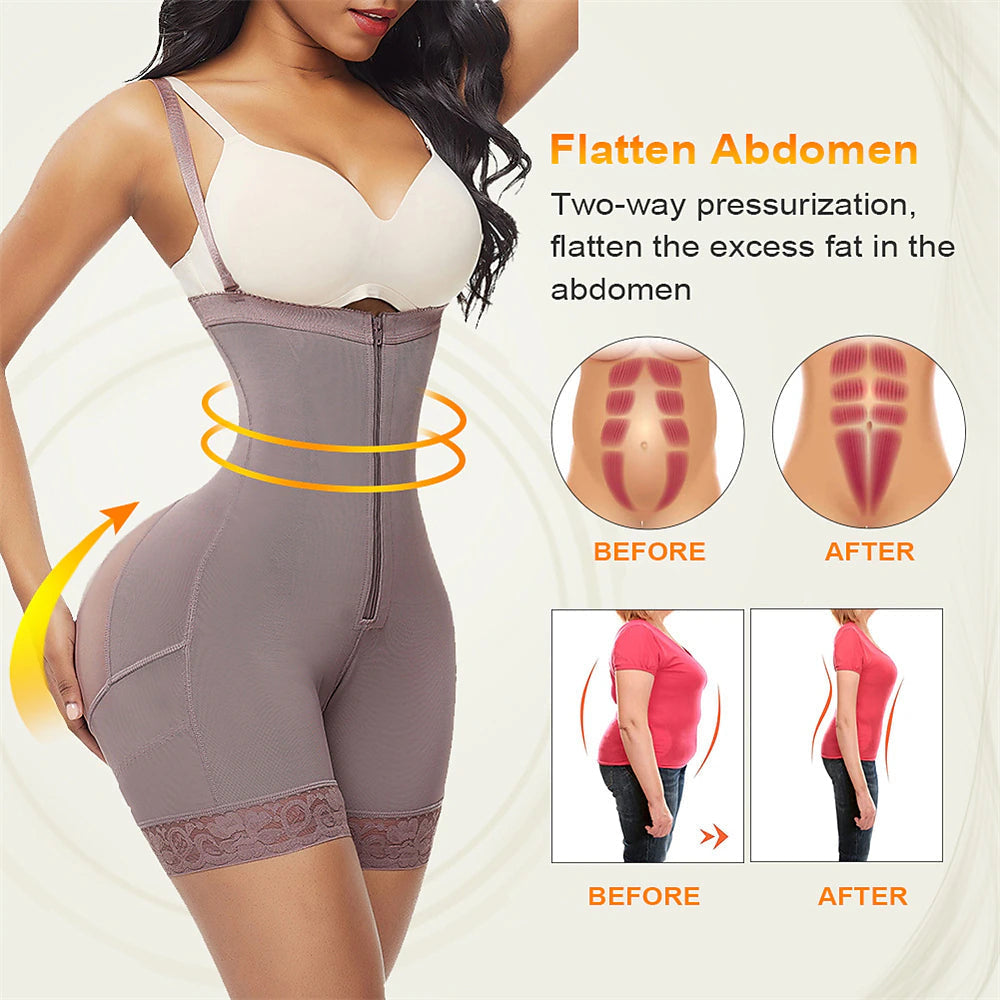 Shapewear for Women Seamless Firm Triple Control Faja Plus Size Thigh Slimmer Tummy Control Body Shaper