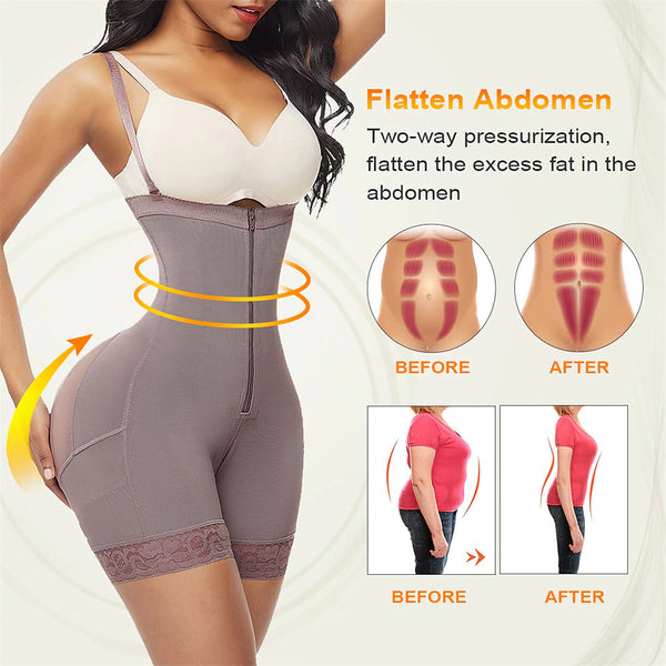 Shapewear for Women Seamless Firm Triple Control Faja Plus Size Thigh Slimmer Tummy Control Body Shaper