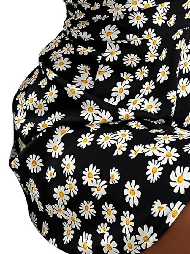 Women's Sleeveless Floral Backless Square Neck Stylish Dress Secondary image