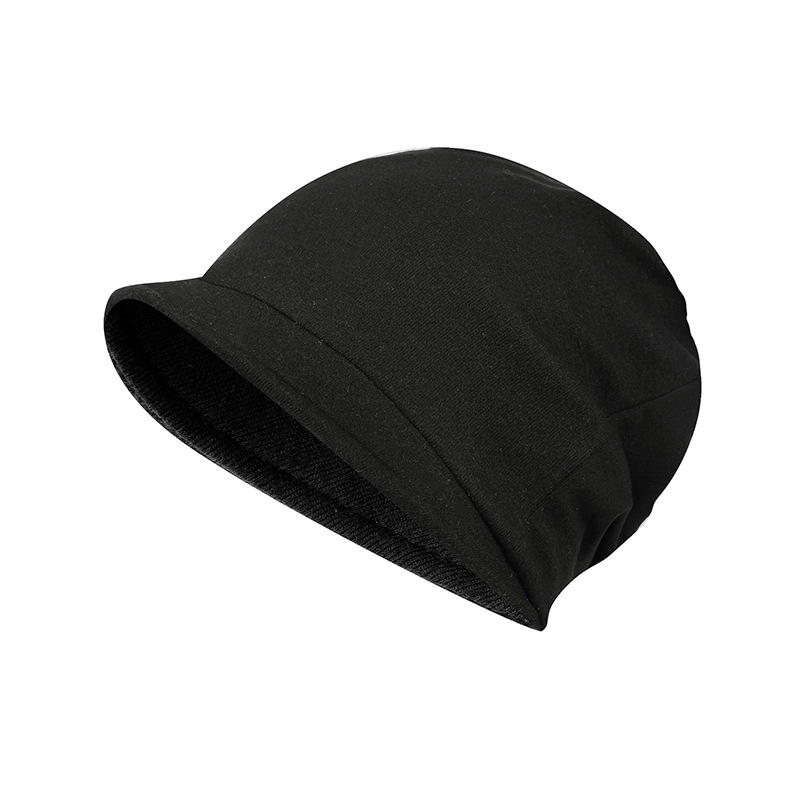 Women Vintage Print Short Brimmed Beret Hat Winter Cotton Earmuffs Turban Caps