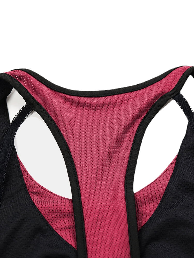 Plus Size Women Patchwork Wireless Fitness Yoga Sport Bras