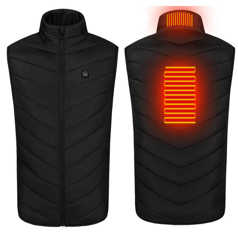 Three Gear Temperature Control Smart Electric Heated Vest For Men And Women USB Two Zone Intelligent Heating Main image