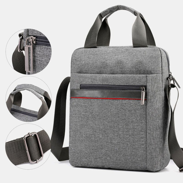 Men's Large Nylon Shoulder Bag for Outdoor Use