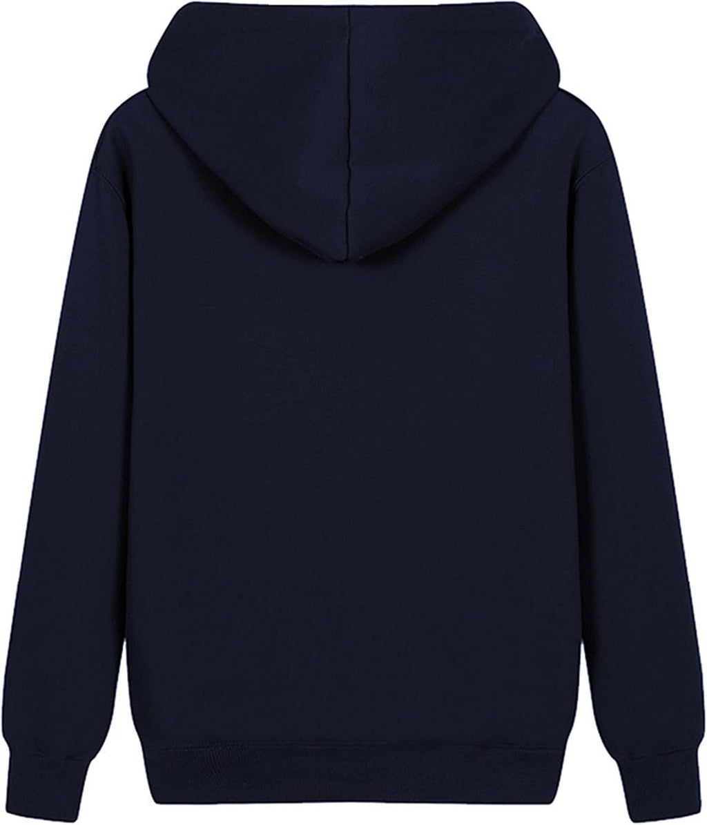 Women’s Cozy Sherpa Lined Hoodie Sweatshirt – Adjustable Drawstring Hood, Kangaroo Pocket, Long Sleeves for Fall & Winter Comfort