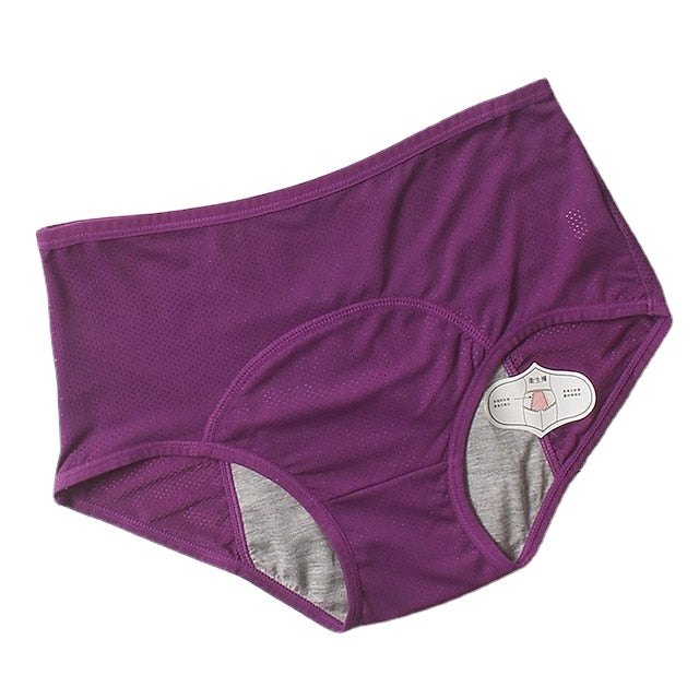 Women Period Underwear Heavy Flow Leak Proof Menstrual Panties Cotton Postpartum Bleeding Brief