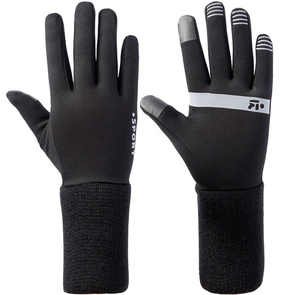 Unisex Waterproof Touchscreen Sport Gloves - Anti-slip, Warm Lining, Wrist Lengthening