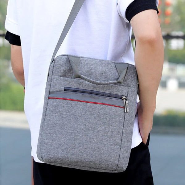 Men's Large Nylon Shoulder Bag for Outdoor Use